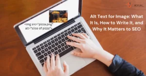 marketer writing alt text for image