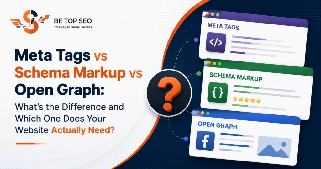 Meta Tags vs Schema Markup vs Open Graph