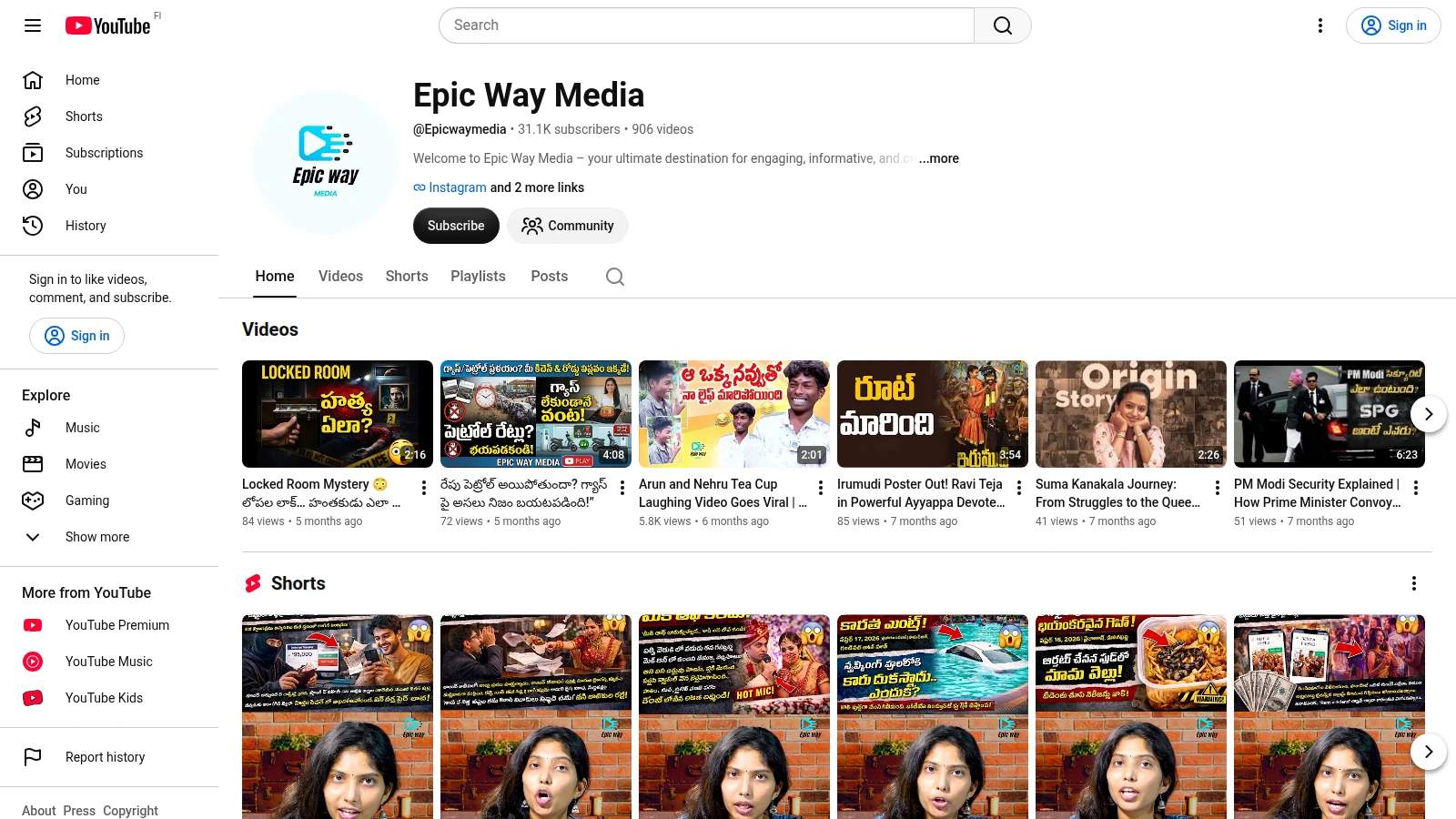 Epic Way Media YouTube — BeTopSEO YouTube SEO portfolio